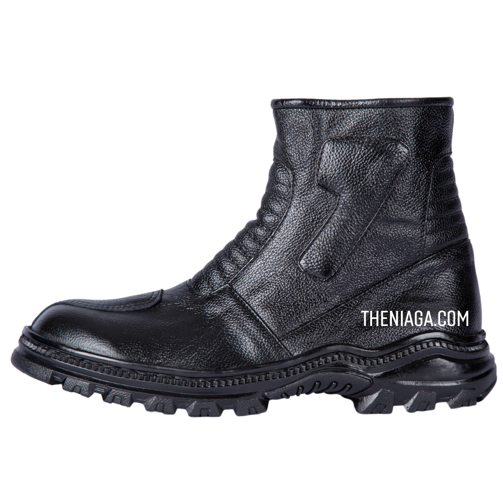 Kasut Ride 4444N "6 Leather | Casual Men Shoes Black Boots