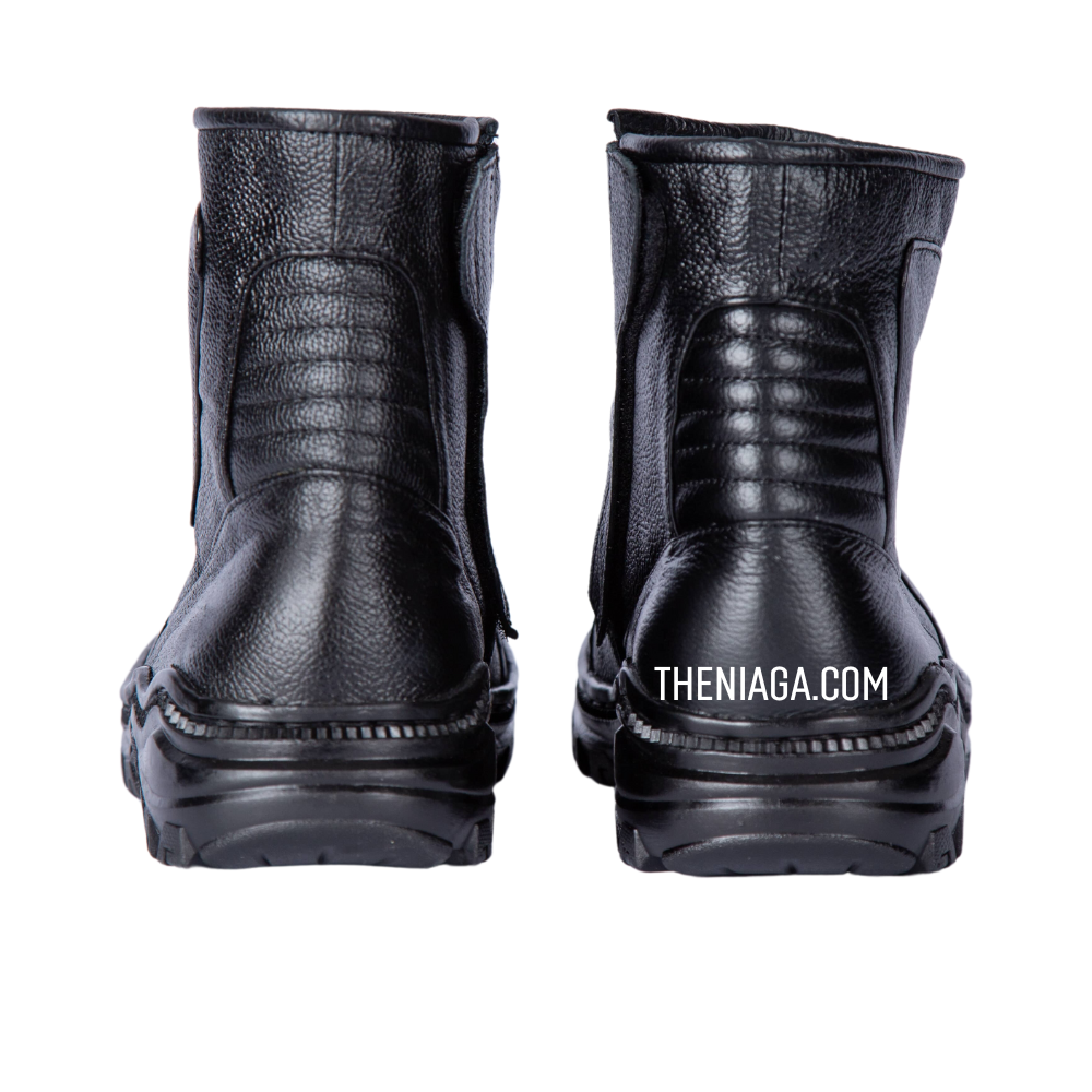 Kasut Ride 4444N "6 Leather | Casual Men Shoes Black Boots