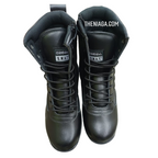 Kasut Operasi SWAT Leather (Zip Tepi) - Combat Ready & Ringan