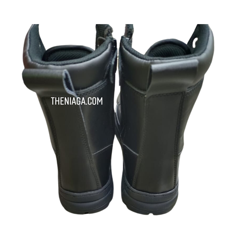 Kasut Operasi SWAT Leather (Zip Tepi) - Combat Ready & Ringan