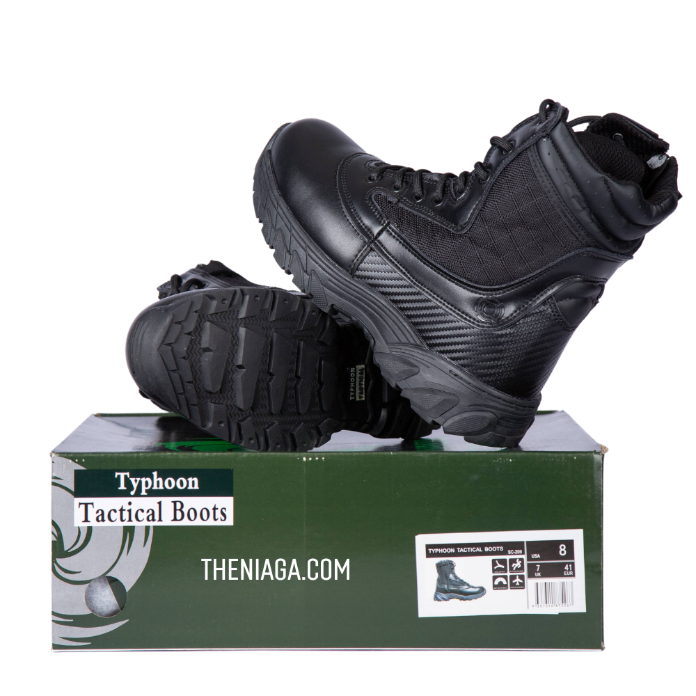 Kasut Operasi Typhoon 8" - Zip Tepi, Ringan & Tahan Lasak