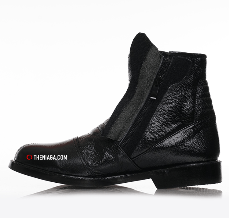 Kasut Motor 'Macho' 4444 6" - Original Leather (Zip + Velcro)