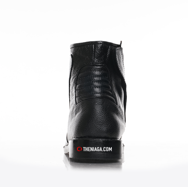 Kasut Motor 'Macho' 4444 6" - Original Leather (Zip + Velcro)