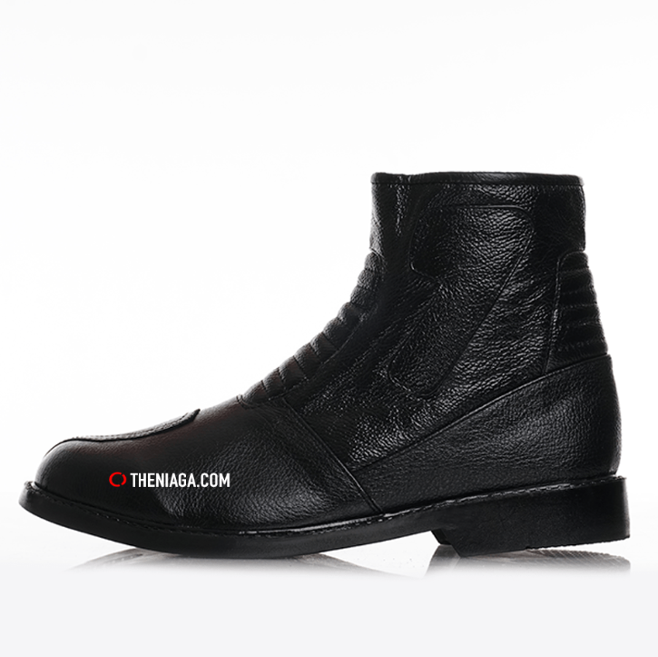 Kasut Motor 'Macho' 4444 6" - Original Leather (Zip + Velcro)