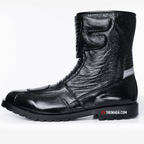 Kasut Motor 4001 8” Kulit Asli, Zip+Velcro & Reflektif