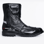 Kasut Motor 4001 8” Kulit Asli, Zip+Velcro & Reflektif