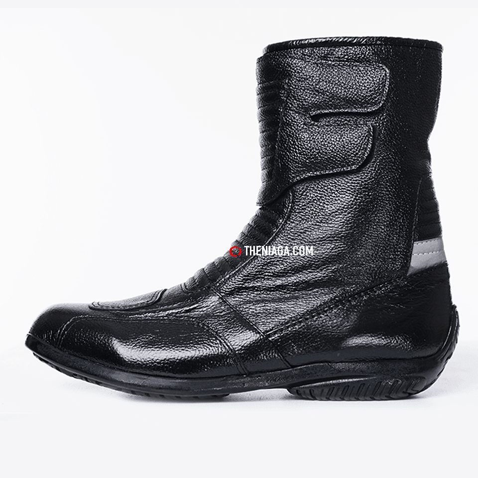 Kasut Motor 4001 8" TBR - 100% Leather & Jalur Reflektif