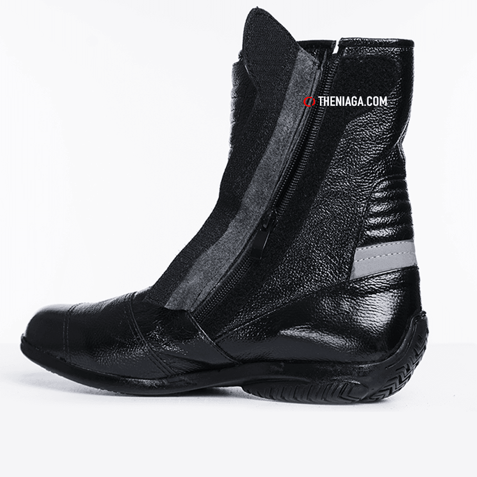 Kasut Motor 4001 8" TBR - 100% Leather & Jalur Reflektif