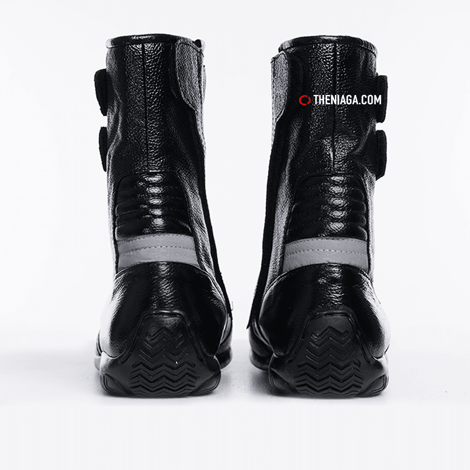 Kasut Motor 4001 8" TBR - 100% Leather & Jalur Reflektif