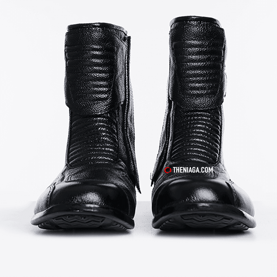 Kasut Motor 4001 8" TBR - 100% Leather & Jalur Reflektif