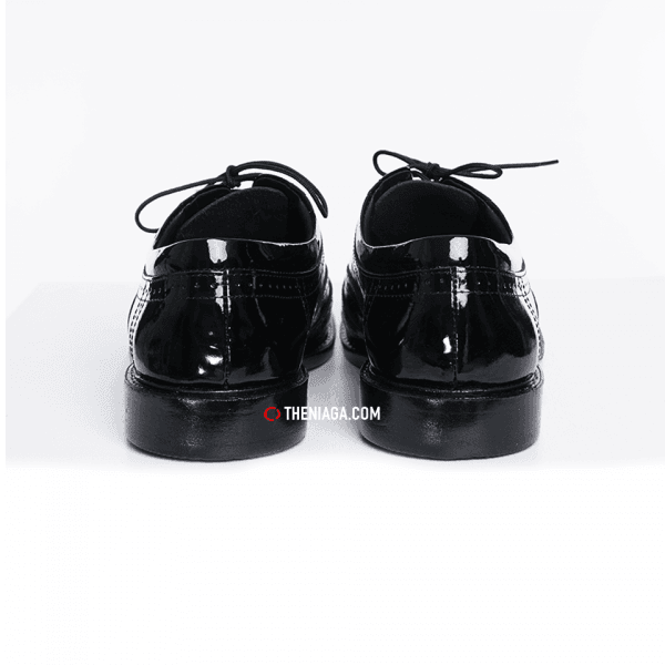 Kasut Pegawai Brogue 15616 - Leather Hitam Formal (Tentera/Polis)