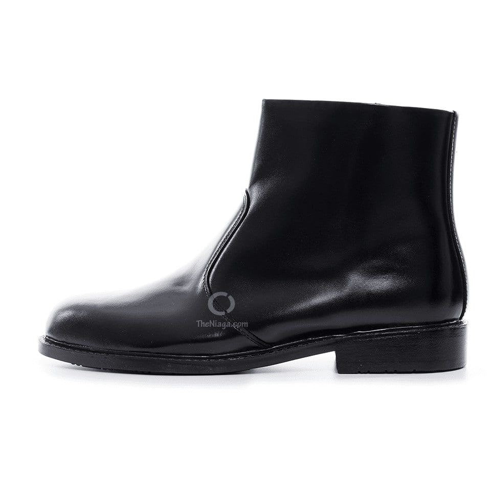 Kasut GD 19901"7 ( Leather & Zip Tepi )