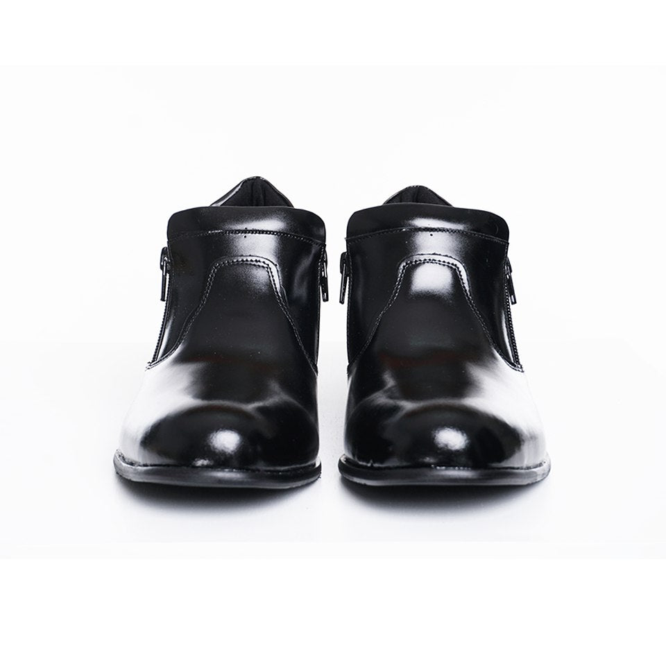 Kasut GD KK04 Kilat Hitam Wanita Zip Sisi | Kasut Formal Elegan & Selesa