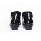 Kasut GD KK04 Kilat Hitam Wanita Zip Sisi | Kasut Formal Elegan & Selesa