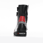 Kasut Motor 4001 8" Red - 100% Kulit & Jalur Reflektif